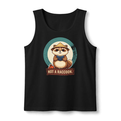 Tanuki: Lucky Greeter at the Shop Door — Unisex Muscle Tank