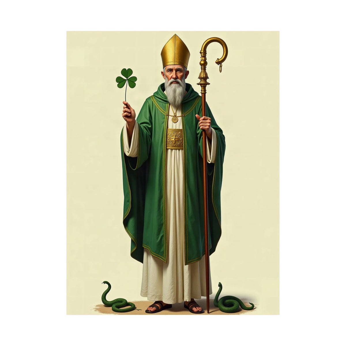 St Patrick: Three Leaves, One God — Art Print