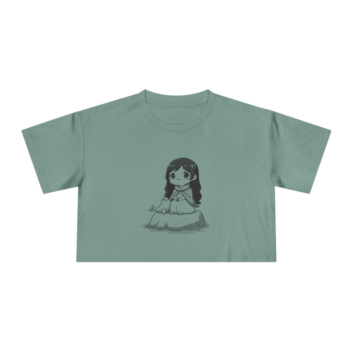 Selkie: Grey Selkie of Sule Skerry — Women's Crop Tee