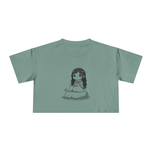 Selkie: Grey Selkie of Sule Skerry — Women's Crop Tee