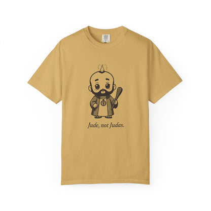 St Jude Thaddeus: Bearer of the Pentecost Flame — Garment-Dyed One-Ink Tee