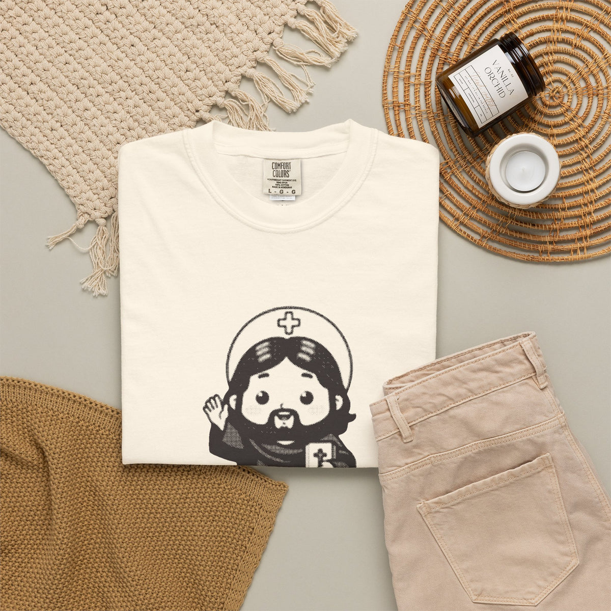 Jesus Christ · “How long must I put up with you?” — Garment-Dyed One-Ink Tee