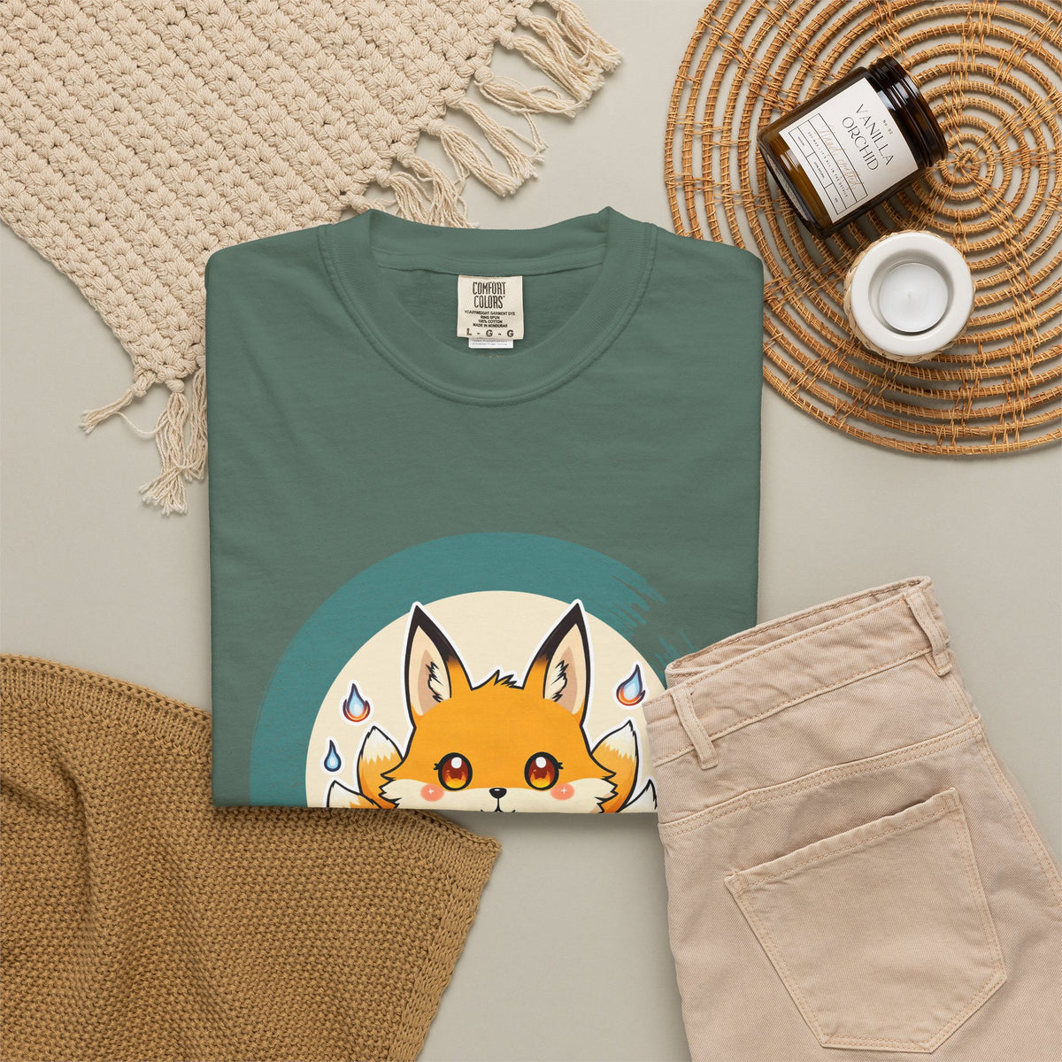 Kitsune · “Fox wedding weather.” — Garment-Dyed T-Shirt