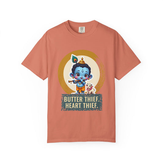 Krishna · “Butter thief. Heart thief.” — Garment-Dyed T-Shirt