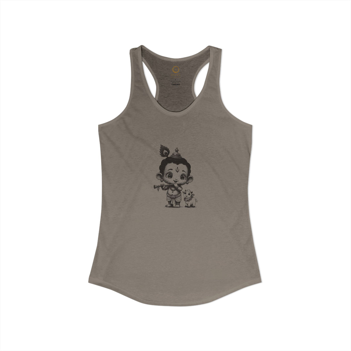 Krishna: Holder of the Flute — Women's Racerback Tank