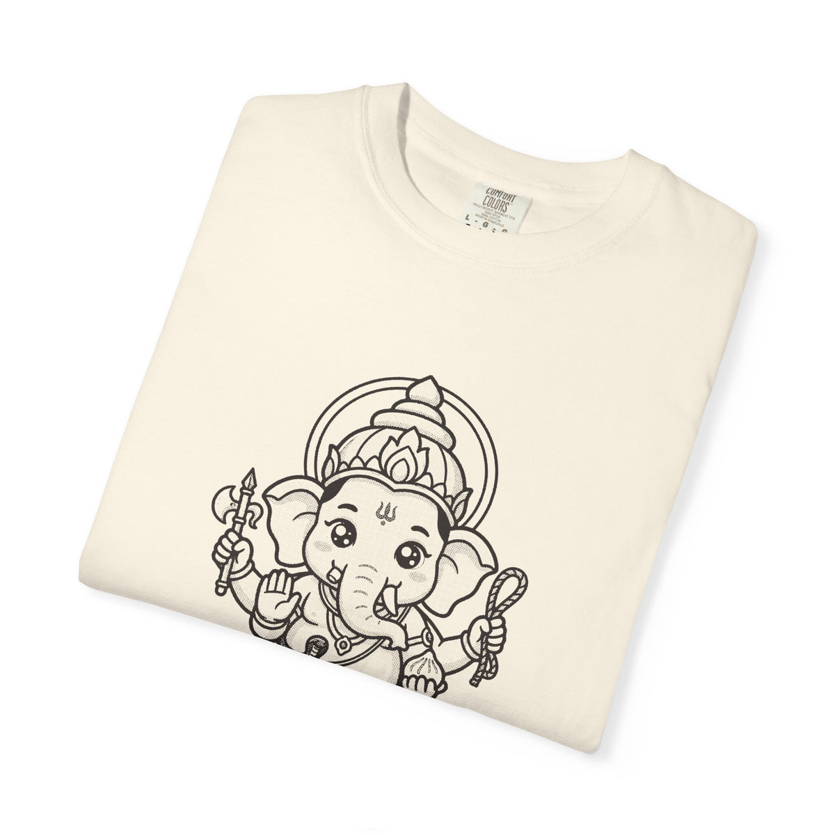 Ganesha · “First things first.” — Garment-Dyed One-Ink Tee