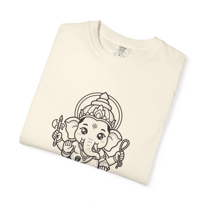 Ganesha · “First things first.” — Garment-Dyed One-Ink Tee