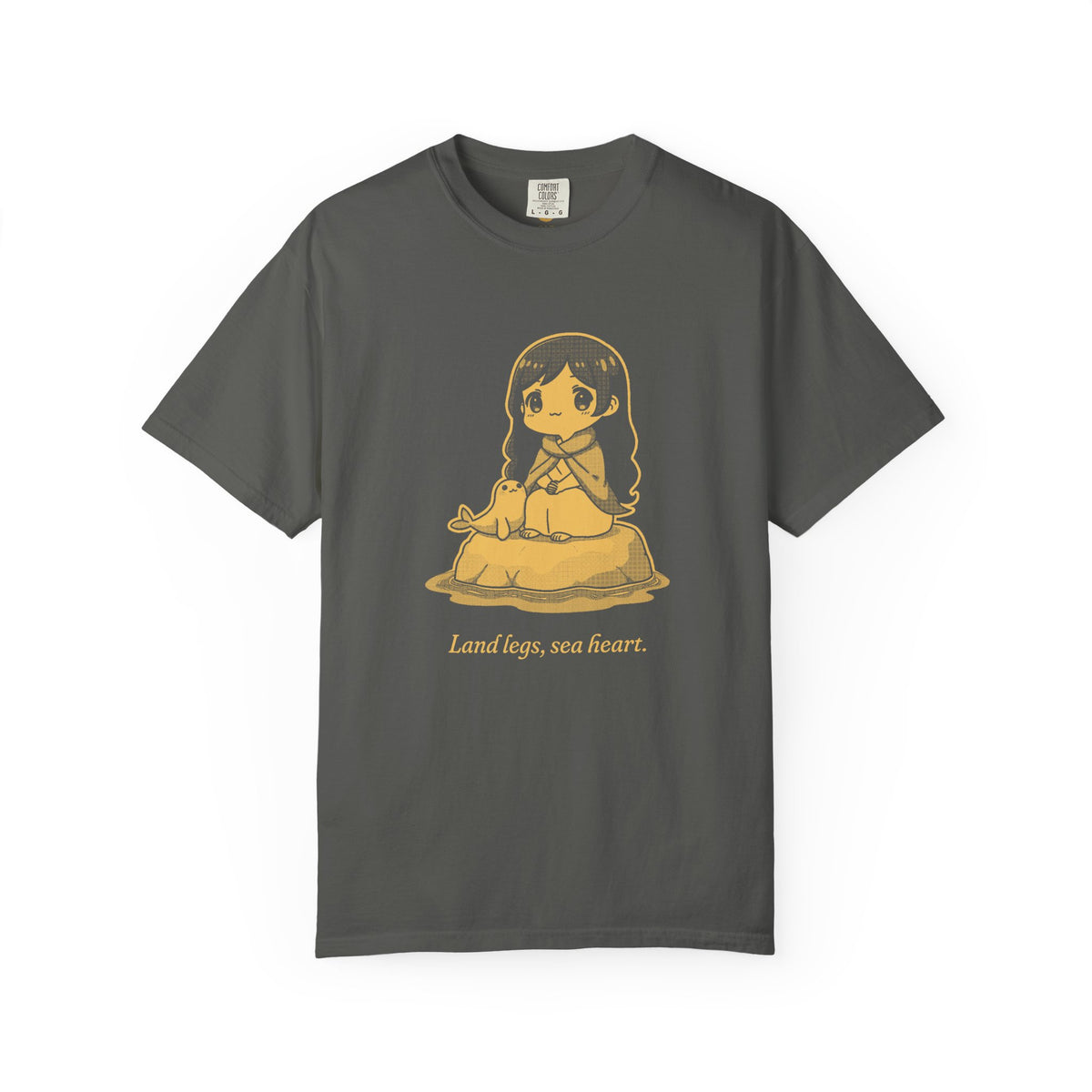 Selkie · “Land legs, sea heart.” — Garment-Dyed One-Ink Tee