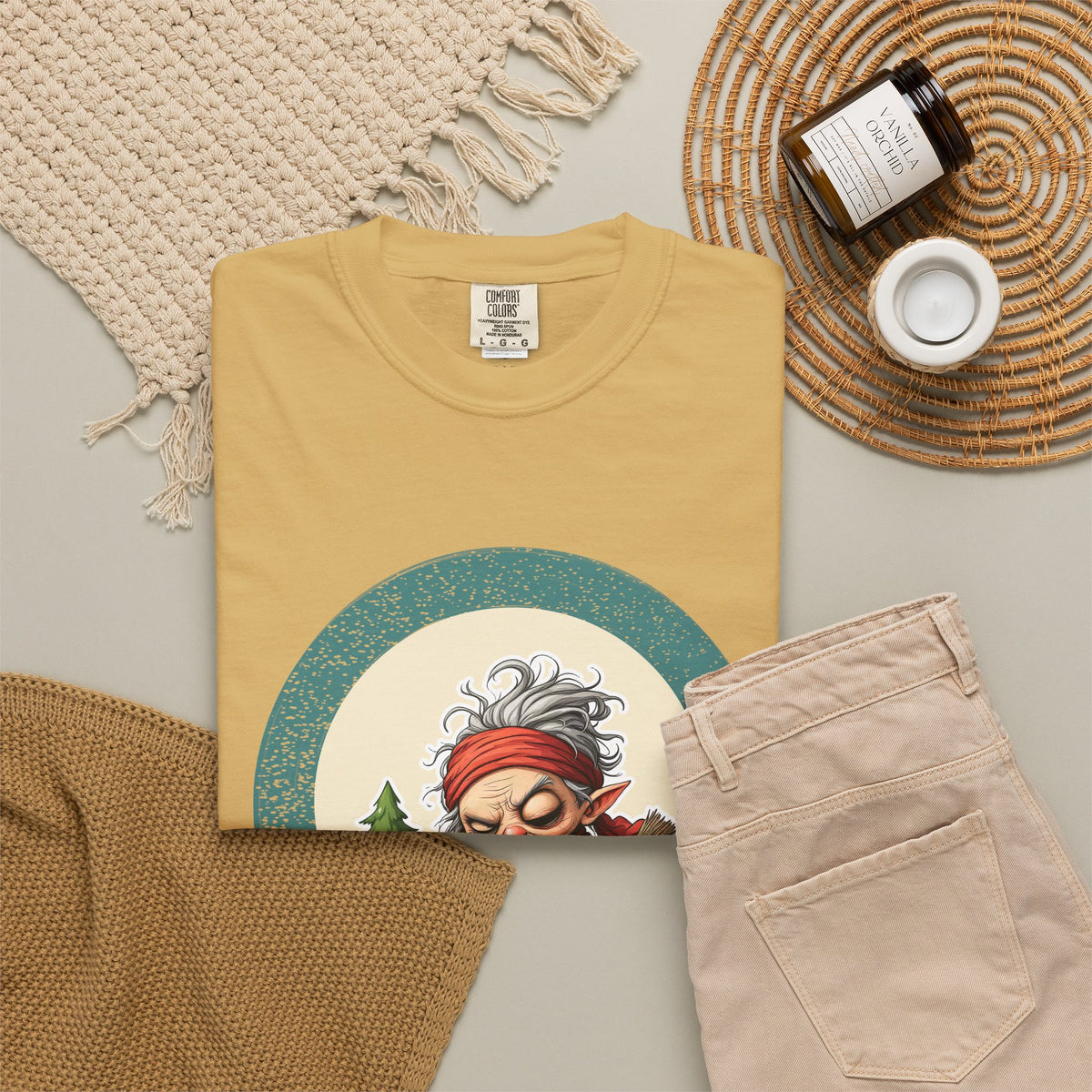 Baba Yaga: Grandmother Witch — Garment-Dyed T-Shirt