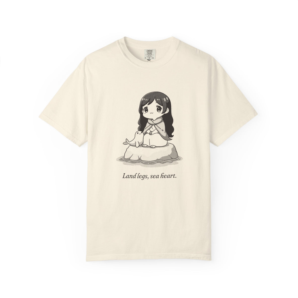 Selkie · “Land legs, sea heart.” — Garment-Dyed One-Ink Tee