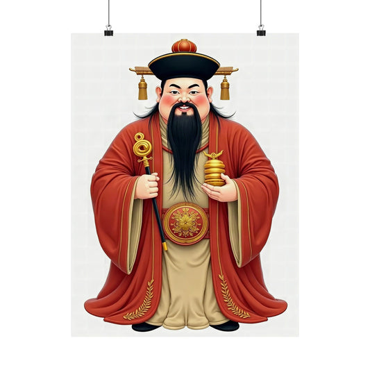 Caishen: Welcoming the God of Wealth — Art Print