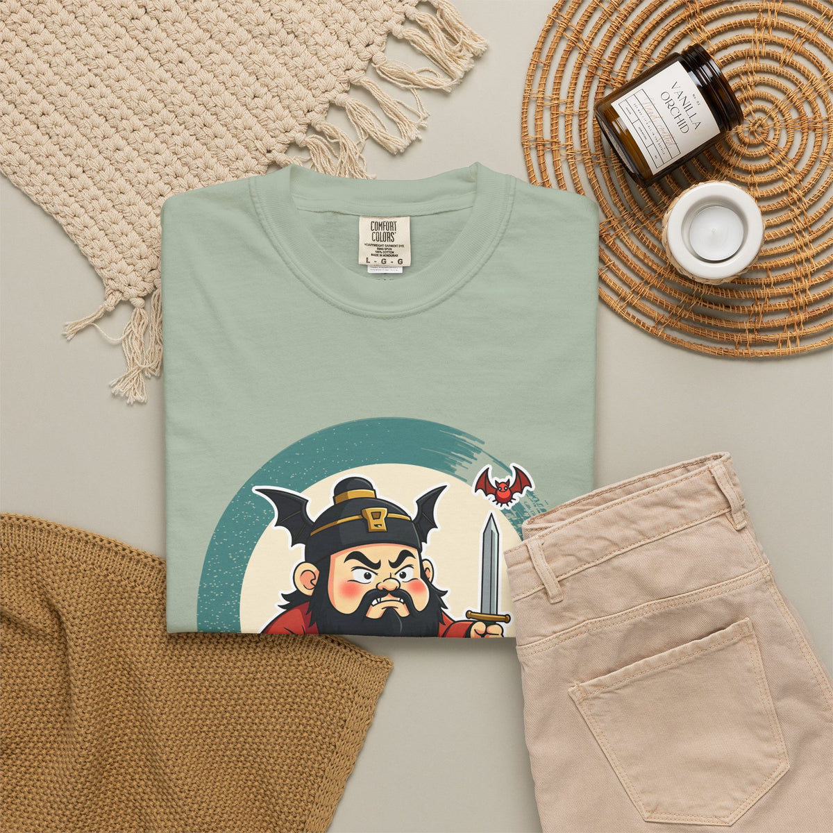 Zhong Kui: Bringer of the Five Blessings — Garment-Dyed T-Shirt