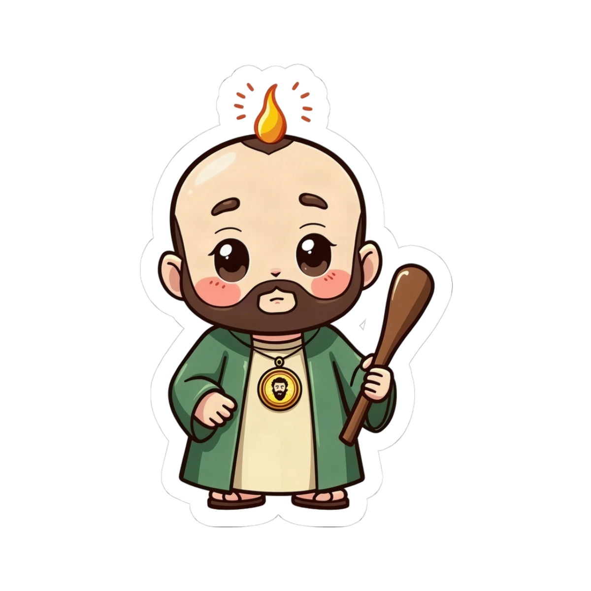 St Jude Thaddeus: Bearer of the Pentecost Flame — Sticker
