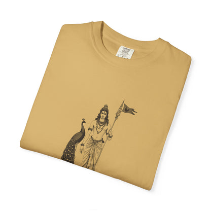 Murugan: Rider of the Peacock — Garment-Dyed One-Ink Tee