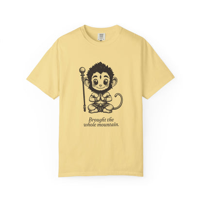 Hanuman · “Brought the whole mountain.” — Garment-Dyed One-Ink Tee