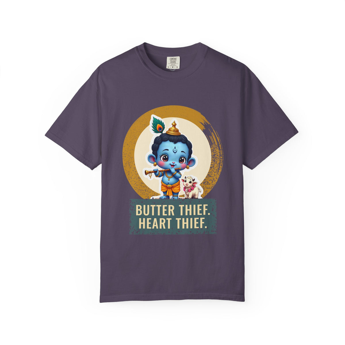 Krishna · “Butter thief. Heart thief.” — Garment-Dyed T-Shirt