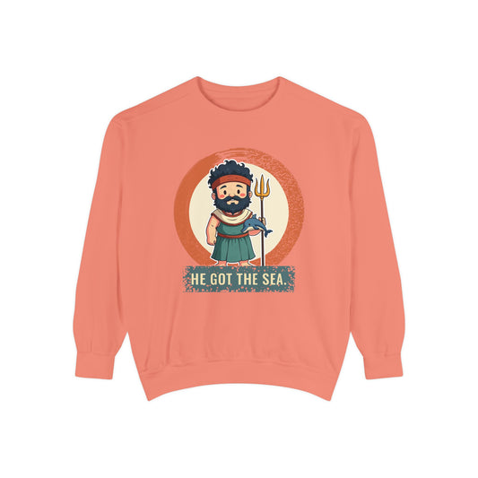 Poseidon: Giver of Safety — Garment-Dyed Sweatshirt