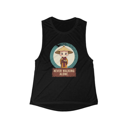 Kōbō Daishi: Walking with Every Pilgrim — Women's Flowy Muscle Tank