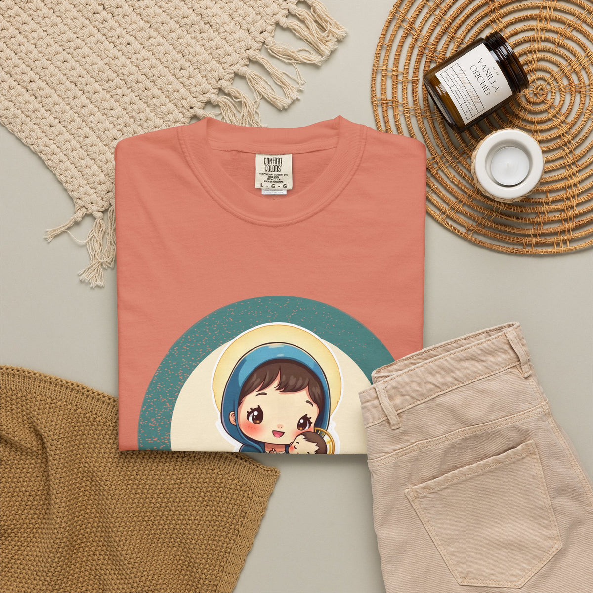 The Virgin Mary · “Ask your mother.” — Garment-Dyed T-Shirt