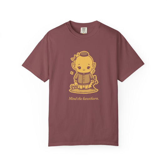 Aos Sí · “Mind the hawthorn.” — Garment-Dyed One-Ink Tee
