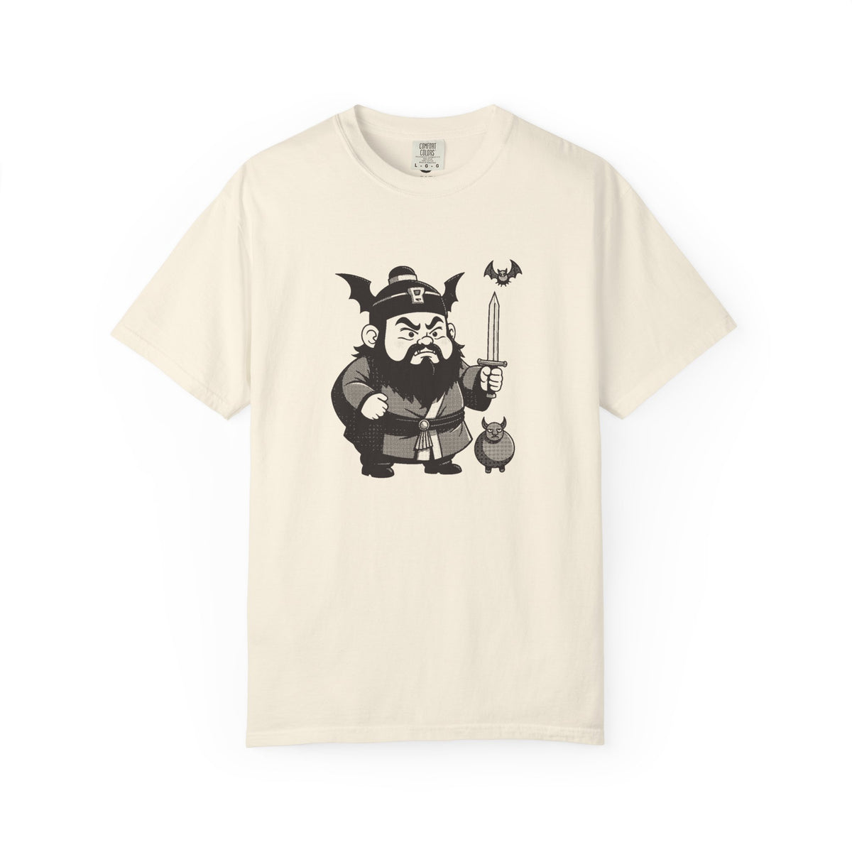 Zhong Kui: Bringer of the Five Blessings — Garment-Dyed One-Ink Tee