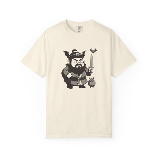 Zhong Kui: Bringer of the Five Blessings — Garment-Dyed One-Ink Tee
