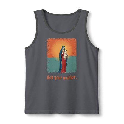The Virgin Mary: Seat of Wisdom — Unisex Muscle Tank