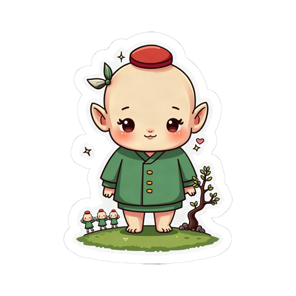Aos Sí: Green Jacket, Red Cap — Sticker