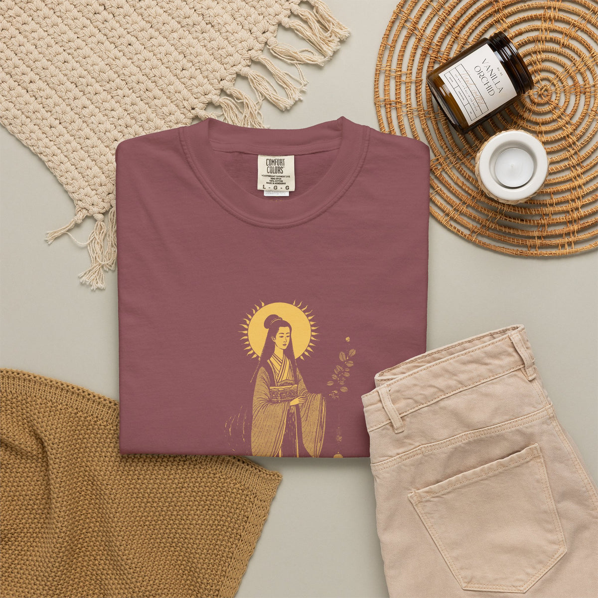 Amaterasu · “Came out of the cave for this.” — Garment-Dyed One-Ink Tee