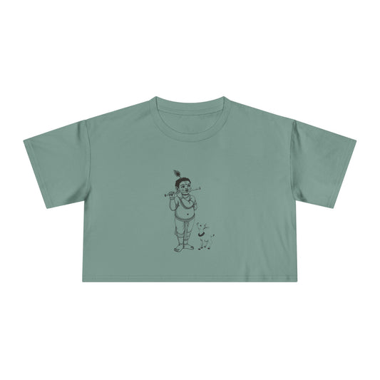 Krishna: Protector of Cows — Women's Crop Tee