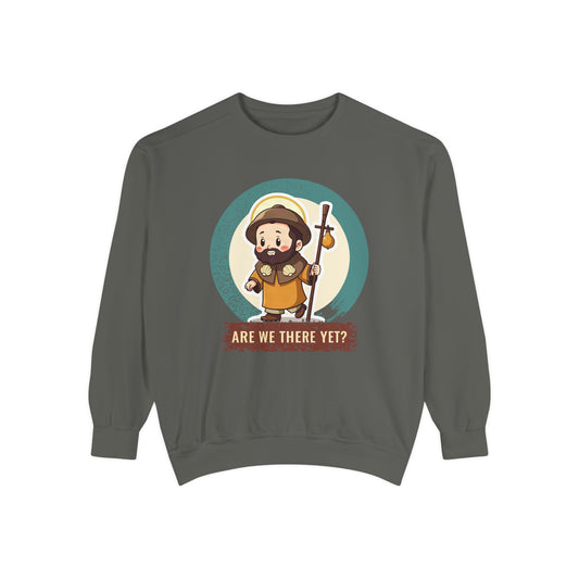 St James the Greater: Patron of Pilgrims — Garment-Dyed Sweatshirt