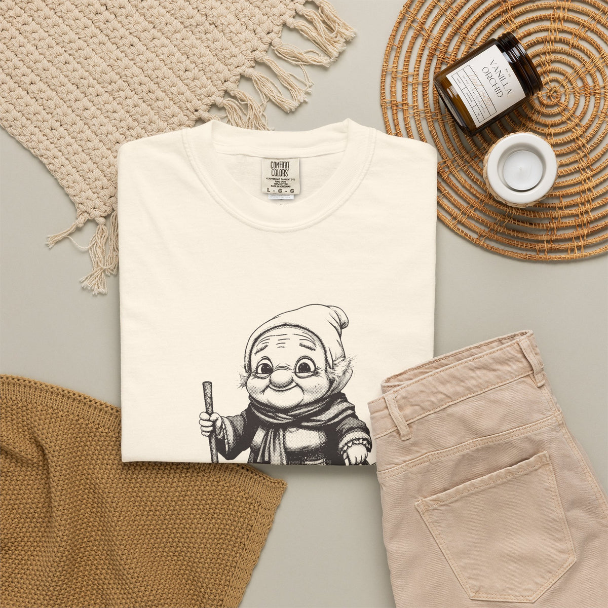 La Befana · “Sweep the old year out.” — Garment-Dyed One-Ink Tee