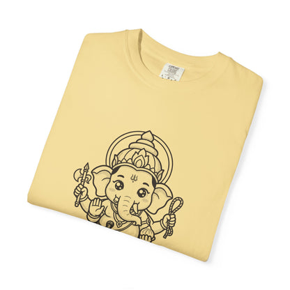 Ganesha · “First things first.” — Garment-Dyed One-Ink Tee