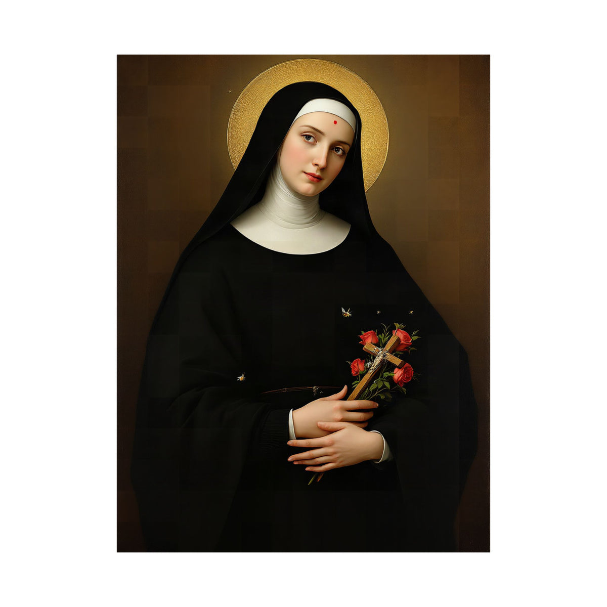 St Rita of Cascia: The Rose in Winter — Art Print