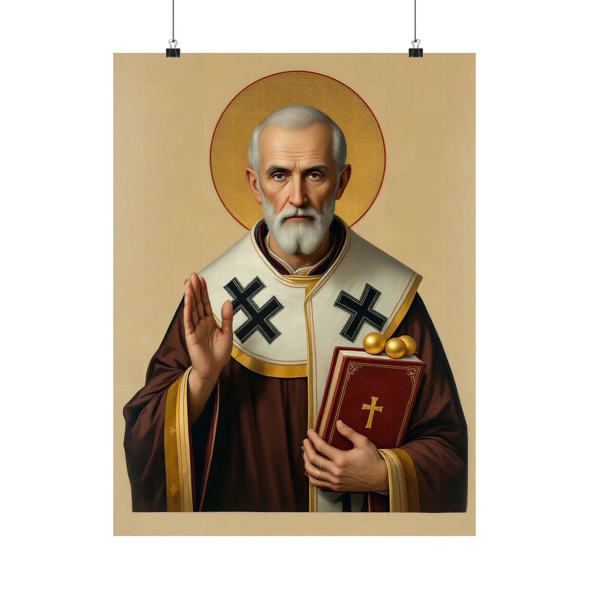 St Nicholas of Myra: The Three Gold Balls — Art Print