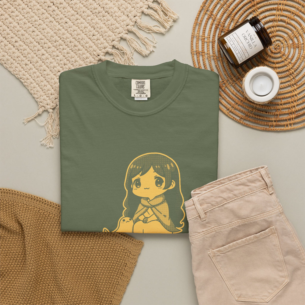 Selkie · “Land legs, sea heart.” — Garment-Dyed One-Ink Tee