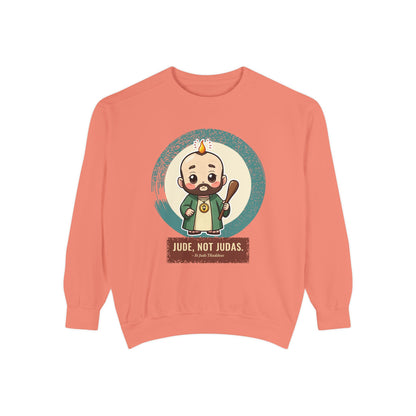 St Jude Thaddeus: Bearer of the Pentecost Flame — Garment-Dyed Sweatshirt