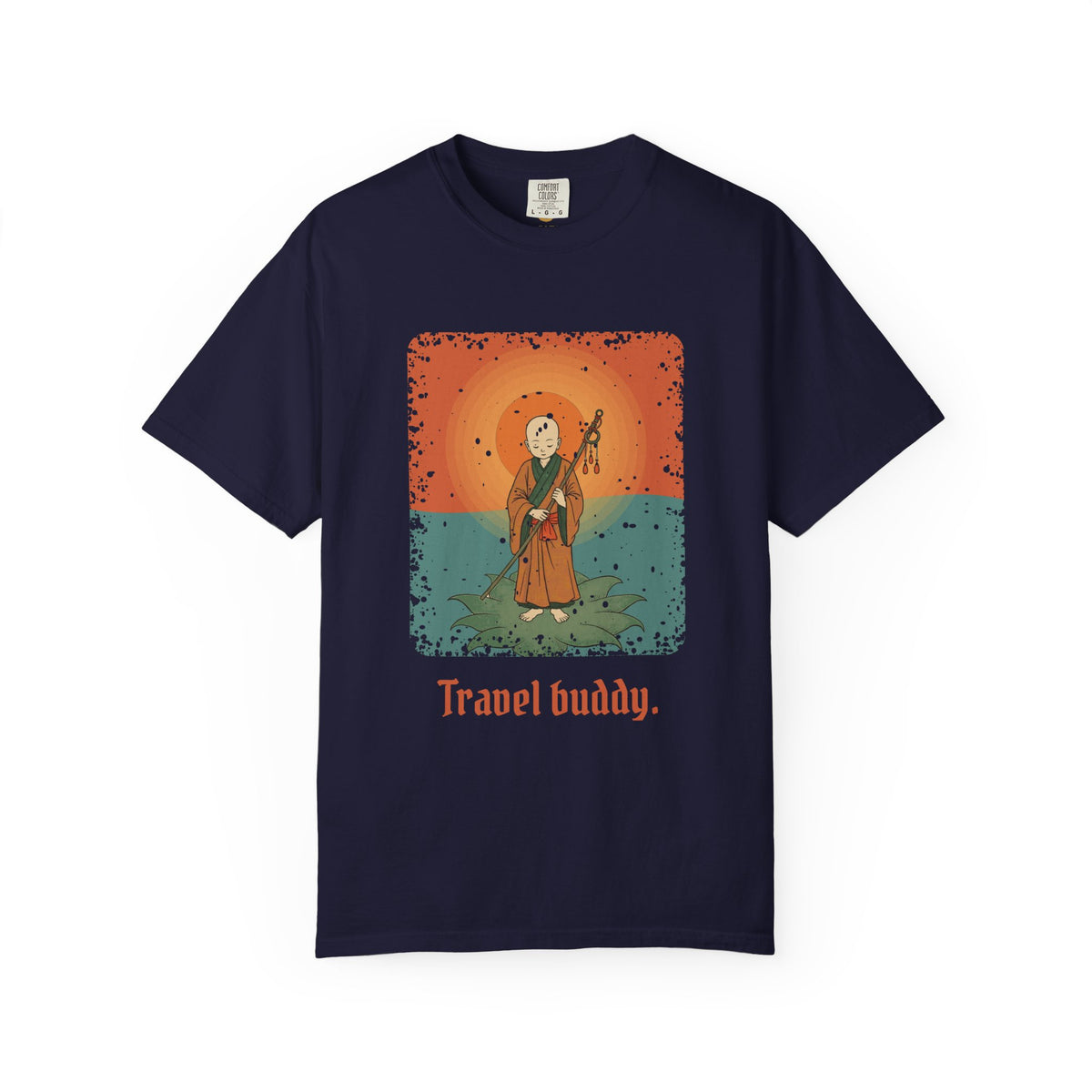 Jizō · “Travel buddy.” — Garment-Dyed T-Shirt