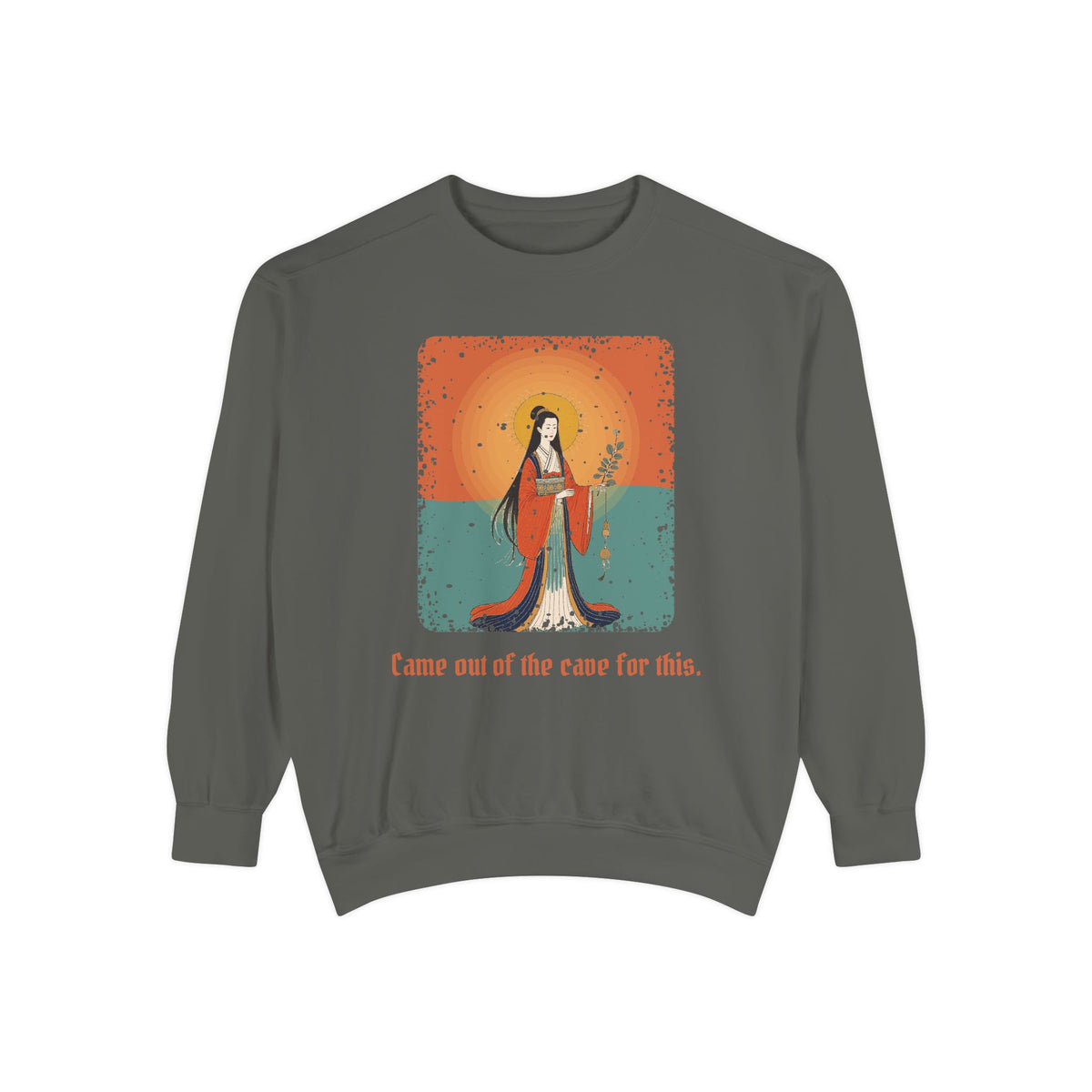 Amaterasu: She Who Shines in Heaven — Garment-Dyed Sweatshirt