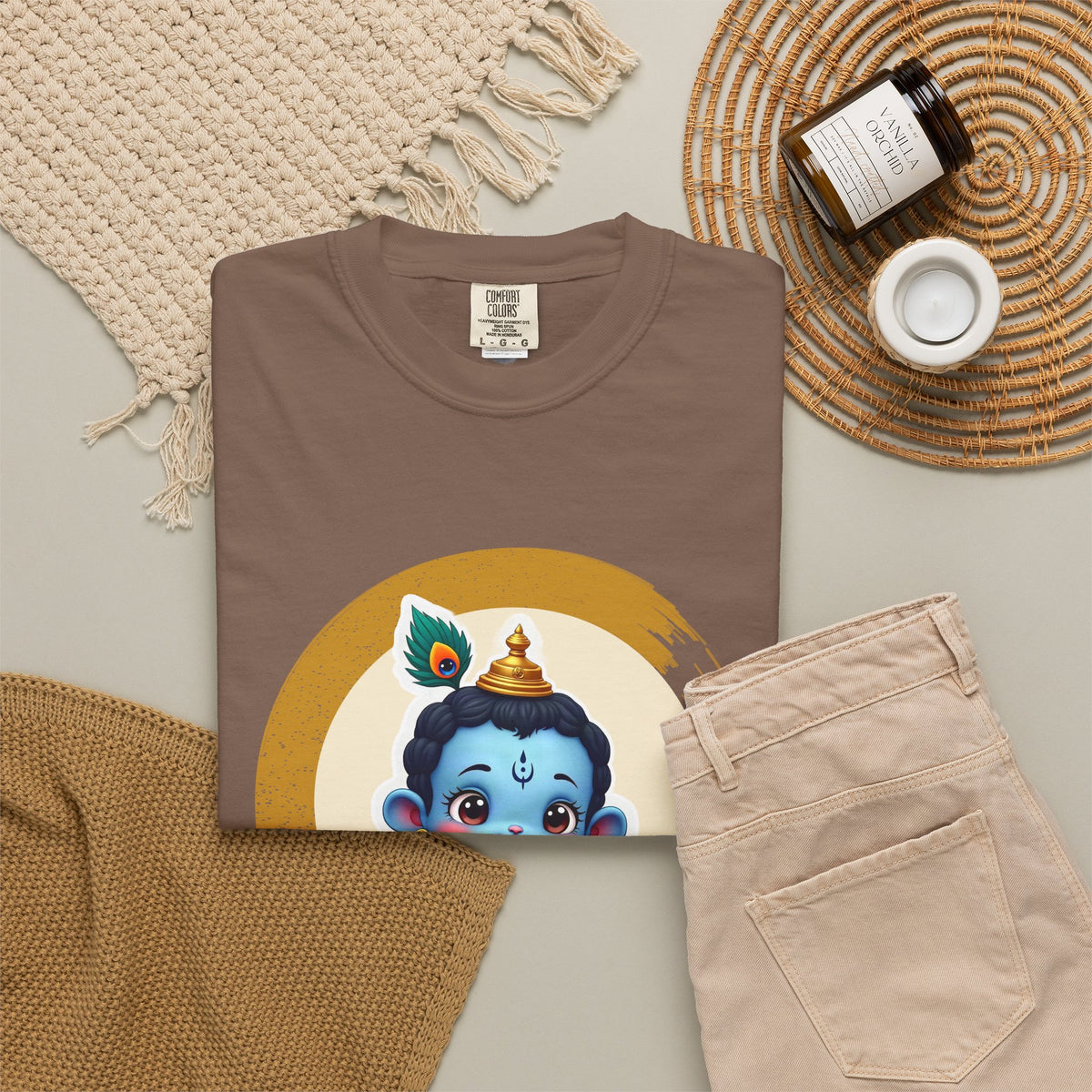 Krishna · “Butter thief. Heart thief.” — Garment-Dyed T-Shirt
