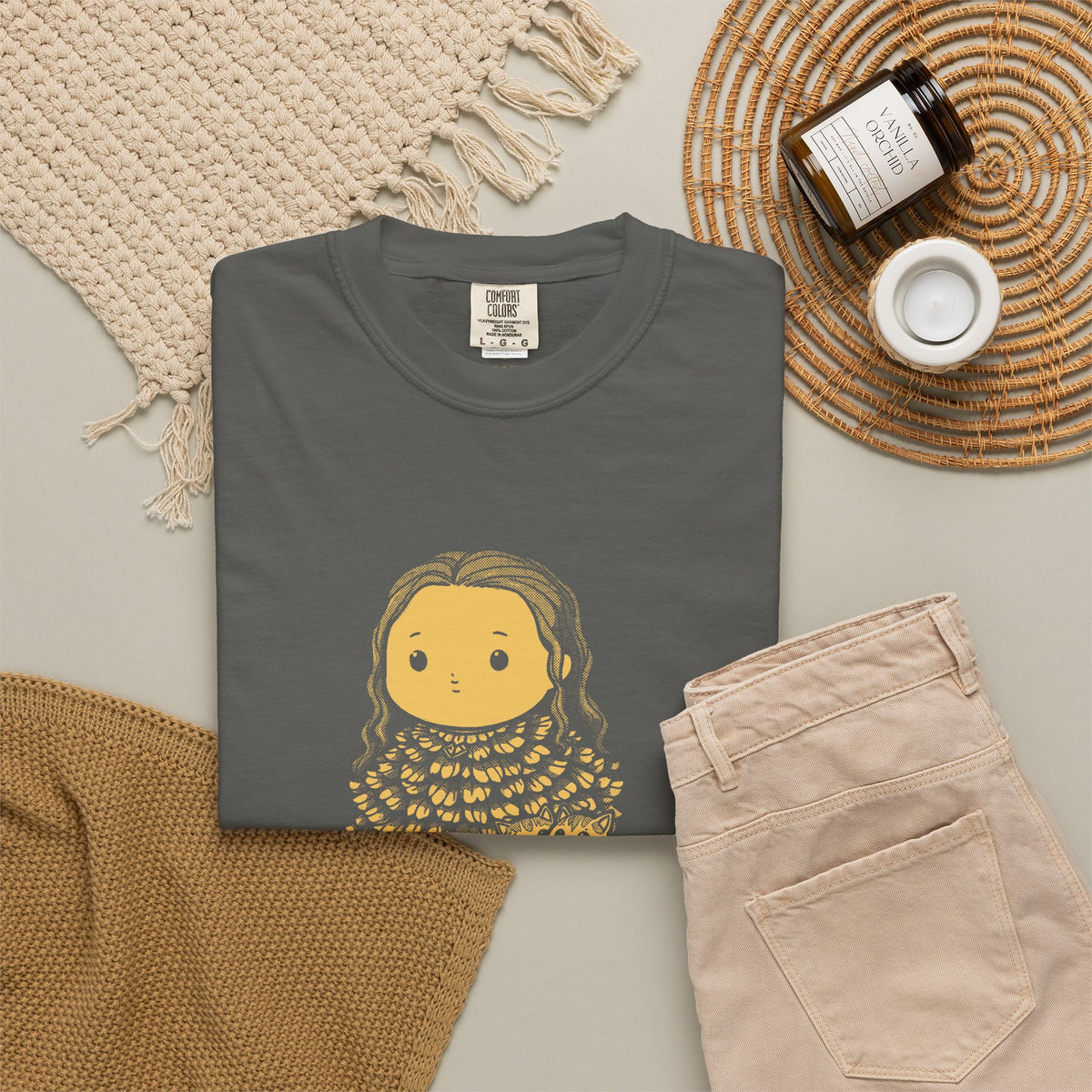 Freyja · “The original cat lady.” — Garment-Dyed One-Ink Tee