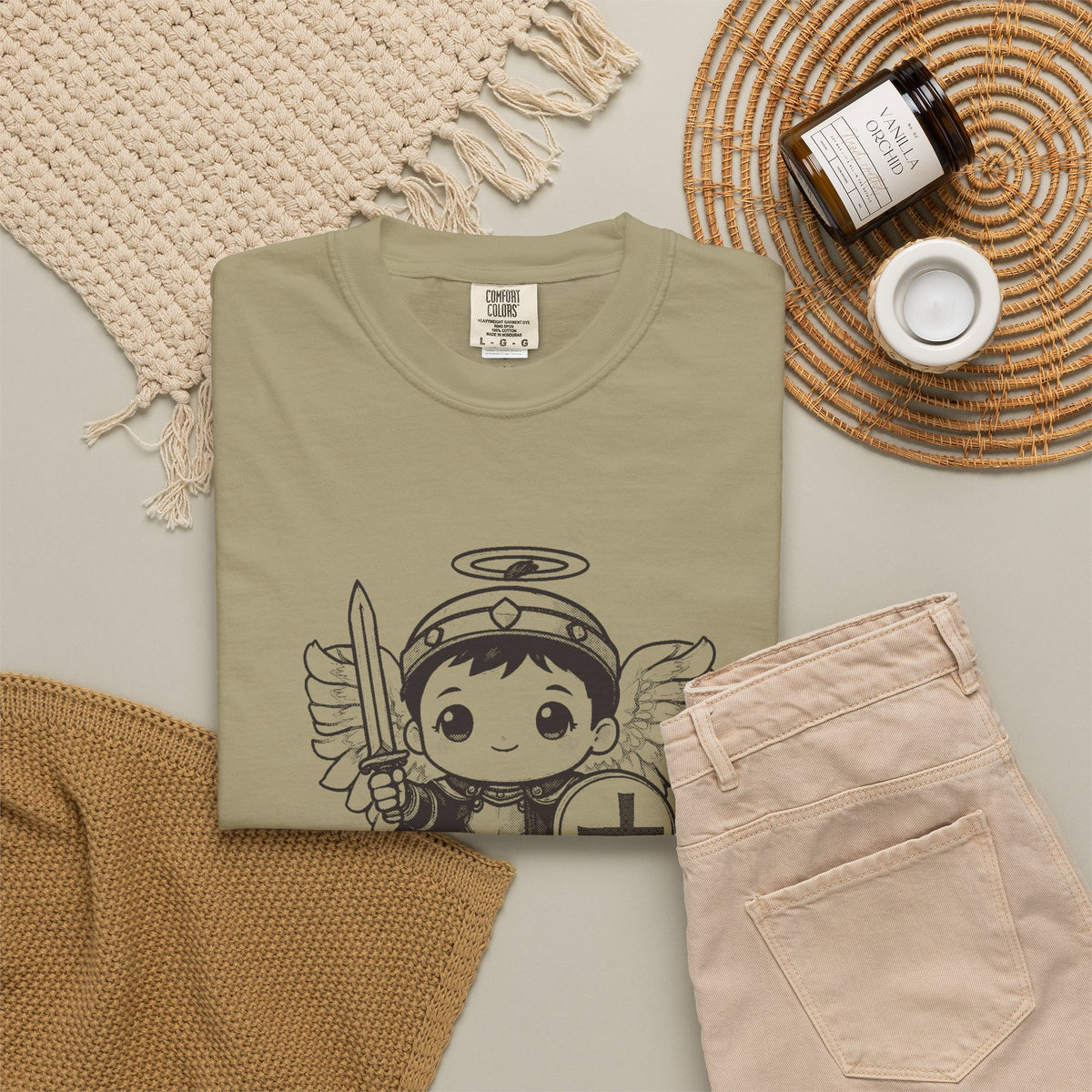 St Michael the Archangel: Prince of the Heavenly Host — Garment-Dyed One-Ink Tee