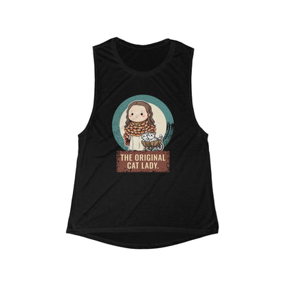 Freyja: Cats at the Reins — Women's Flowy Muscle Tank