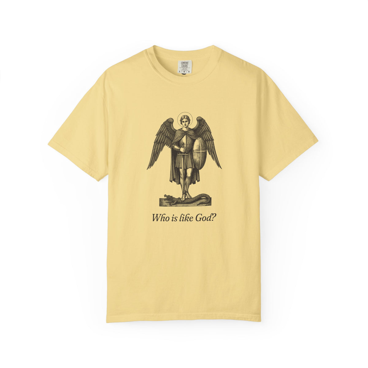 St Michael the Archangel: Chief Commander of Heaven — Garment-Dyed One-Ink Tee