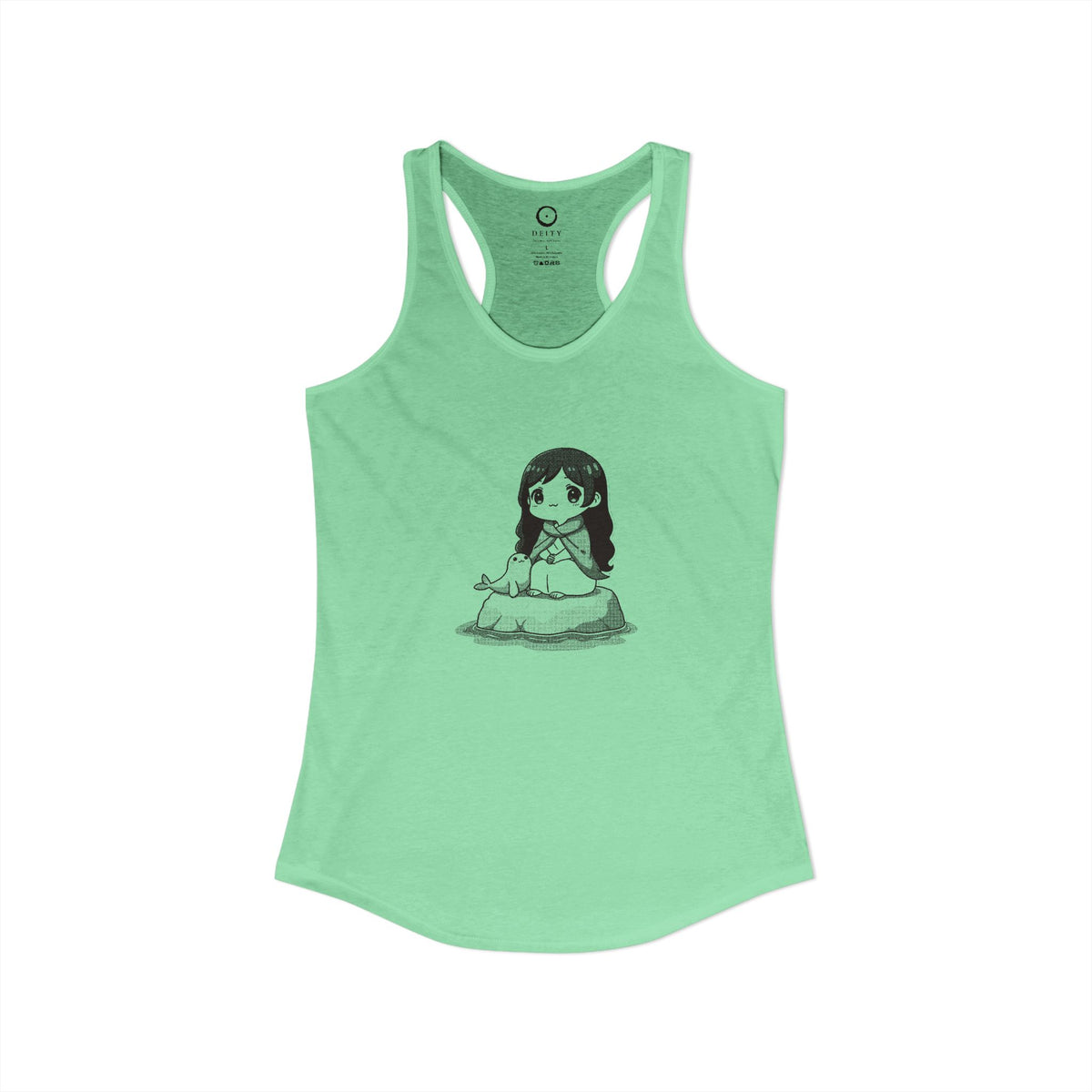 Selkie: Grey Selkie of Sule Skerry — Women's Racerback Tank