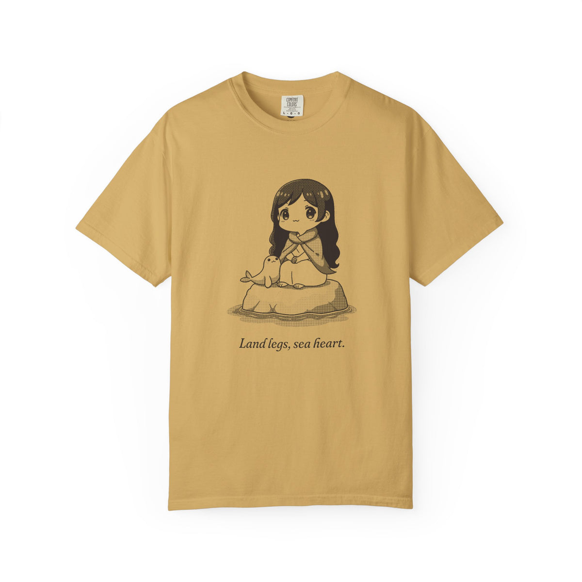 Selkie · “Land legs, sea heart.” — Garment-Dyed One-Ink Tee