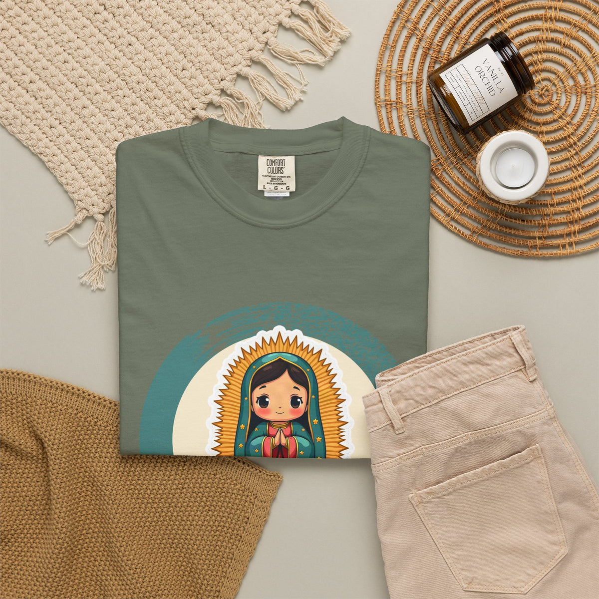 Our Lady of Guadalupe · “Roses in December.” — Garment-Dyed T-Shirt