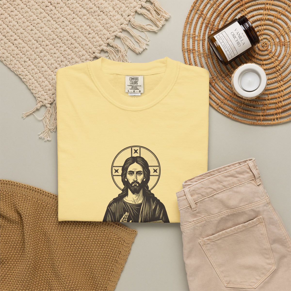 Jesus Christ · “How long must I put up with you?” — Garment-Dyed One-Ink Tee