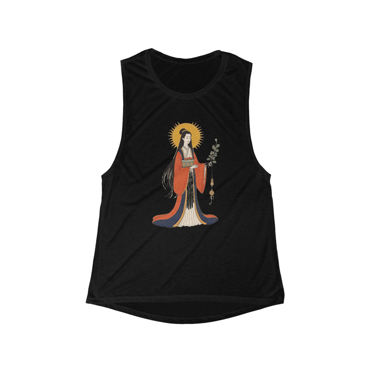 Amaterasu: She Who Shines in Heaven — Women's Flowy Muscle Tank