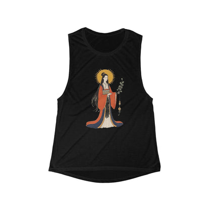 Amaterasu: She Who Shines in Heaven — Women's Flowy Muscle Tank